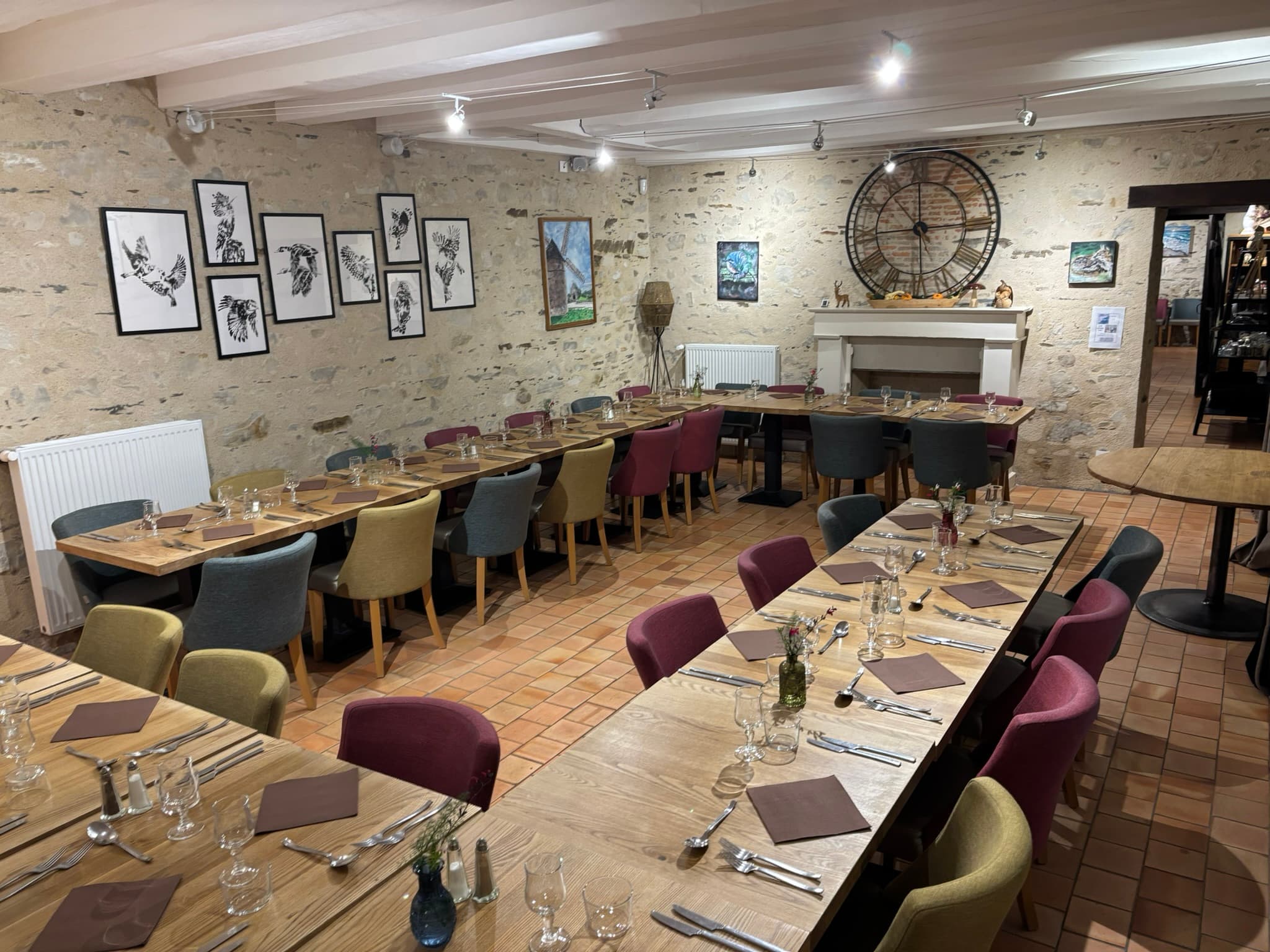 Miroir doré avec la galette du moment Saint-Jacques